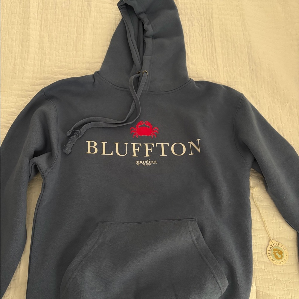 Spartina 449 Blue Hoodie with Red Accents